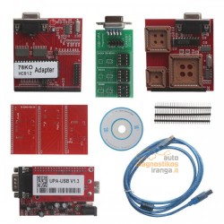 UPA-USB V1.3 programatorius + adapteriai (pilnas komplektas)